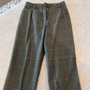 Black and Gray High-Waisted Trousers with Wide-Leg Silhouette